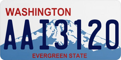 WA license plate AAI3120