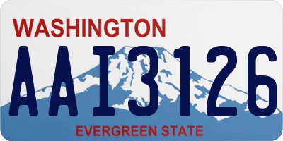 WA license plate AAI3126