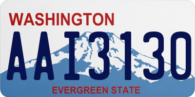 WA license plate AAI3130