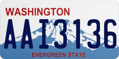 WA license plate AAI3136