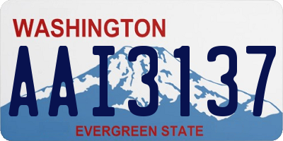 WA license plate AAI3137