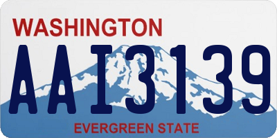 WA license plate AAI3139