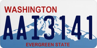 WA license plate AAI3141