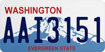 WA license plate AAI3151
