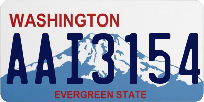 WA license plate AAI3154