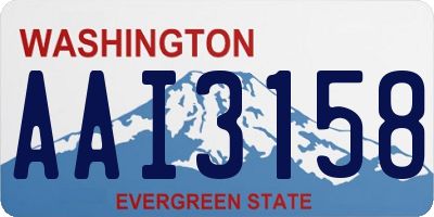 WA license plate AAI3158