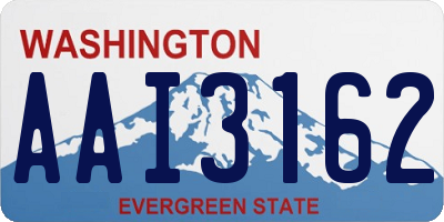 WA license plate AAI3162
