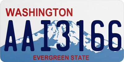 WA license plate AAI3166