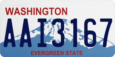 WA license plate AAI3167