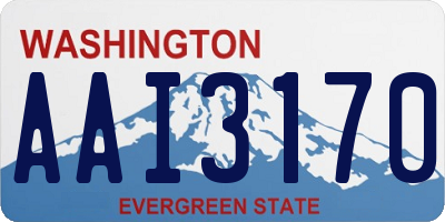 WA license plate AAI3170
