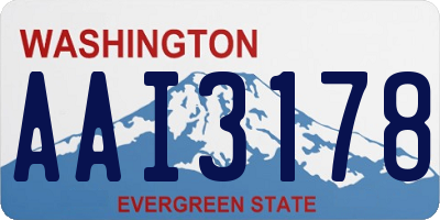WA license plate AAI3178