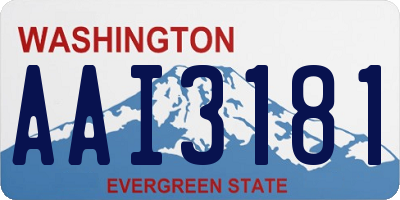 WA license plate AAI3181