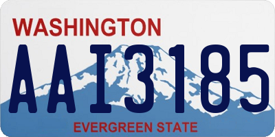 WA license plate AAI3185