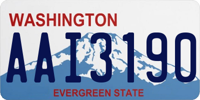WA license plate AAI3190