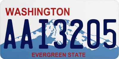 WA license plate AAI3205