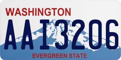 WA license plate AAI3206
