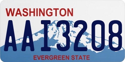 WA license plate AAI3208