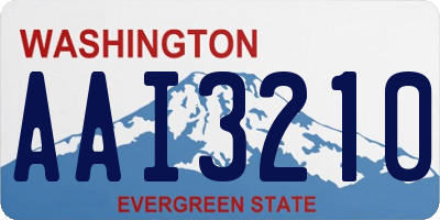 WA license plate AAI3210