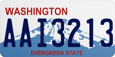 WA license plate AAI3213