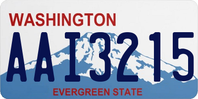 WA license plate AAI3215