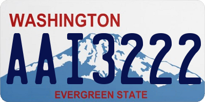 WA license plate AAI3222