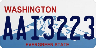 WA license plate AAI3223