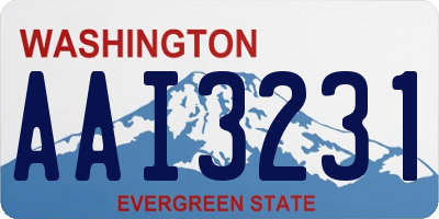 WA license plate AAI3231