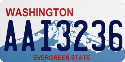 WA license plate AAI3236