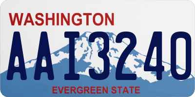 WA license plate AAI3240