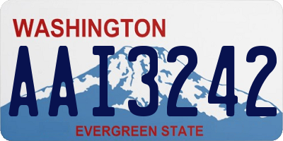 WA license plate AAI3242