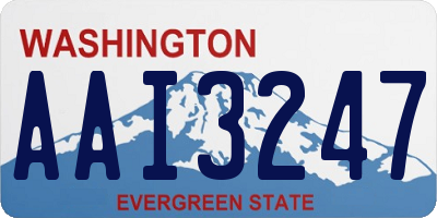 WA license plate AAI3247