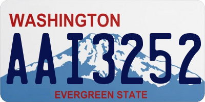 WA license plate AAI3252