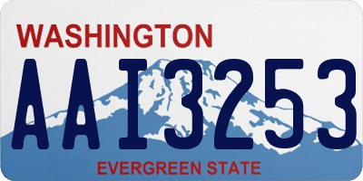 WA license plate AAI3253