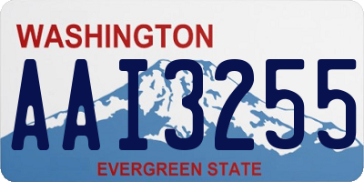 WA license plate AAI3255