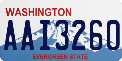 WA license plate AAI3260