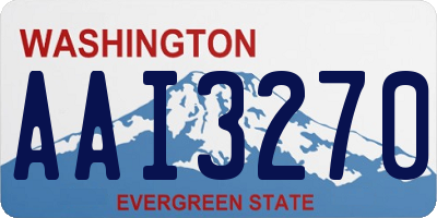 WA license plate AAI3270