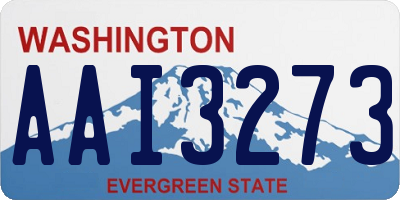 WA license plate AAI3273