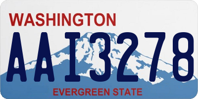 WA license plate AAI3278