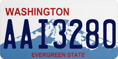 WA license plate AAI3280