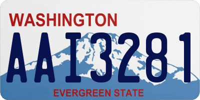 WA license plate AAI3281