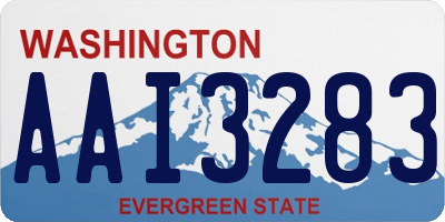 WA license plate AAI3283