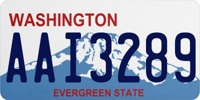 WA license plate AAI3289