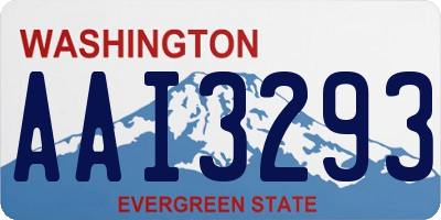 WA license plate AAI3293