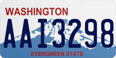 WA license plate AAI3298