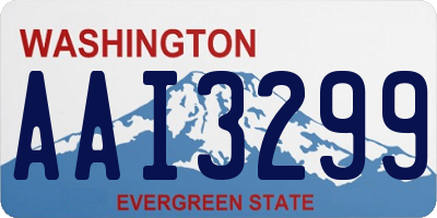 WA license plate AAI3299