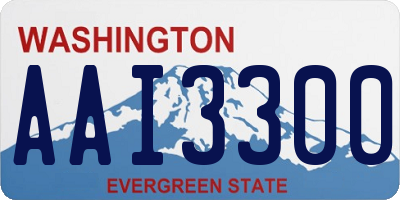 WA license plate AAI3300