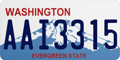 WA license plate AAI3315