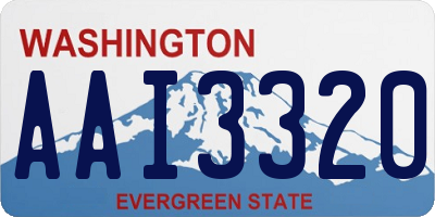 WA license plate AAI3320