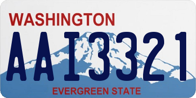 WA license plate AAI3321