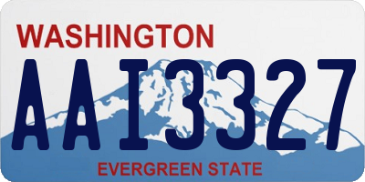 WA license plate AAI3327